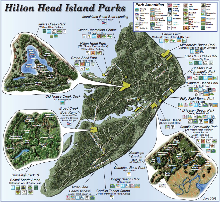 Hilton Head Nc Map 