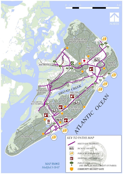Street Map Of Hilton Head Island Palm Beach Map